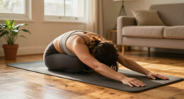 All You Need Is This Simple Yoga Pose To Ease Tight Hips—and You Can Do It From Your Bed